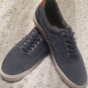 SAIL Sz 11 Blue Denim Mens Deck Shoes, EUC